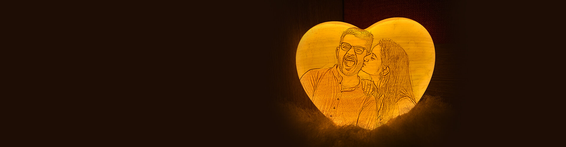 Custom Heart-Shaped Moon Lamp