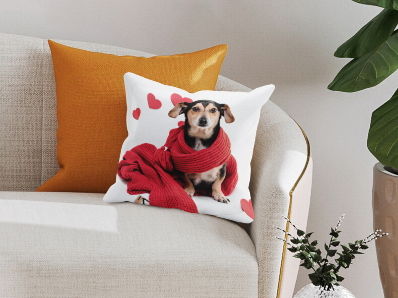 Personalised Photo Pillow – Size 12”X12” White