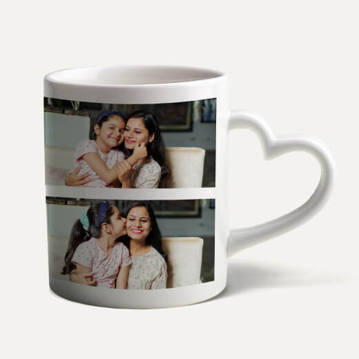 Heart Handle White Mugs