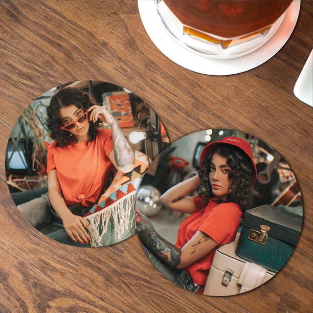 Heart Photo Coasters